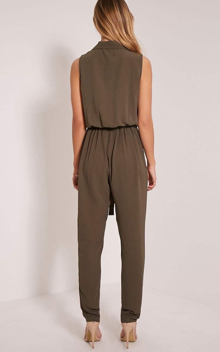 Marsa Black Sleeveless Wrap Jumpsuit PrettyLittleThing