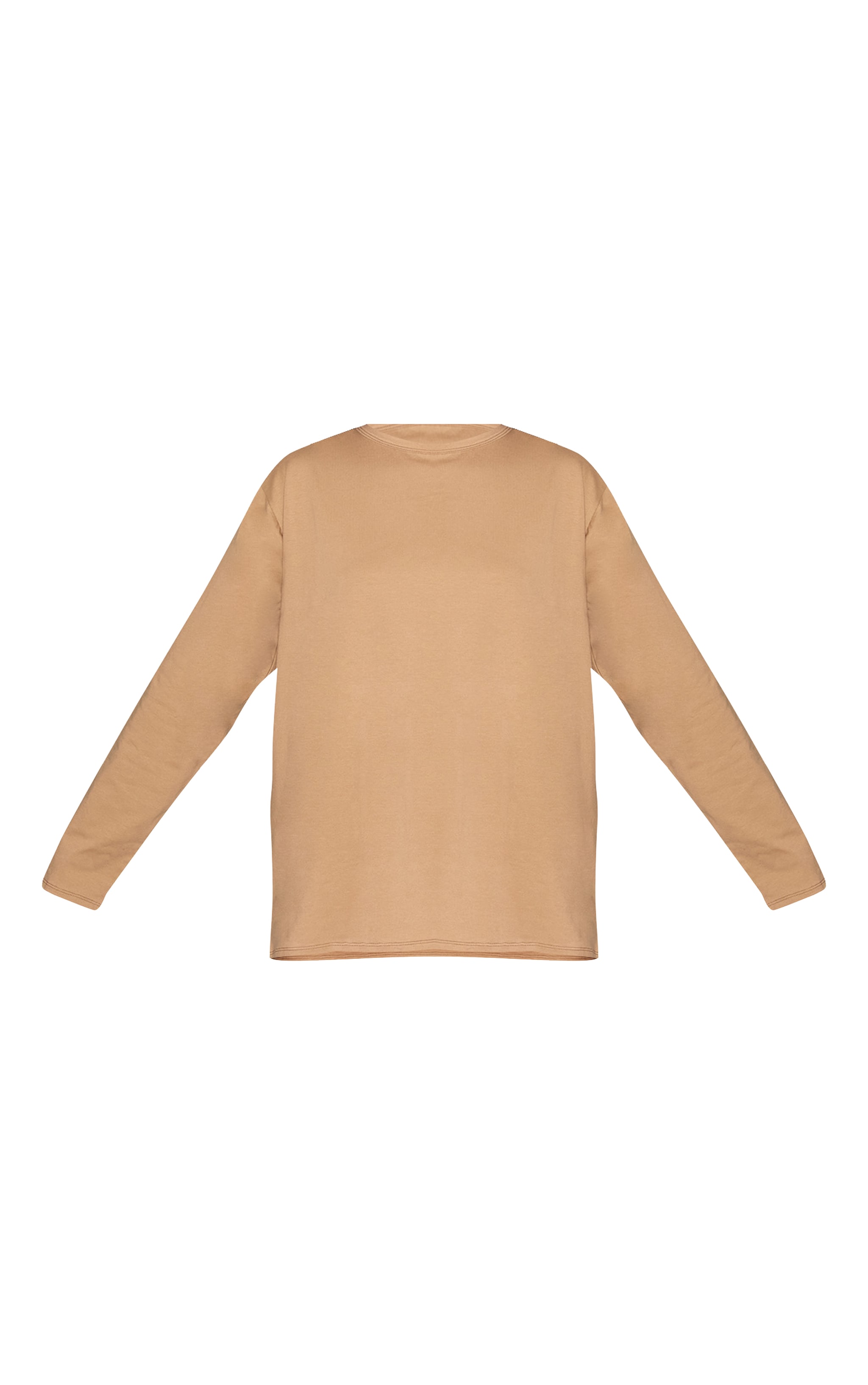 Stone Cotton Basic Oversized Long Sleeve T-shirt image 5