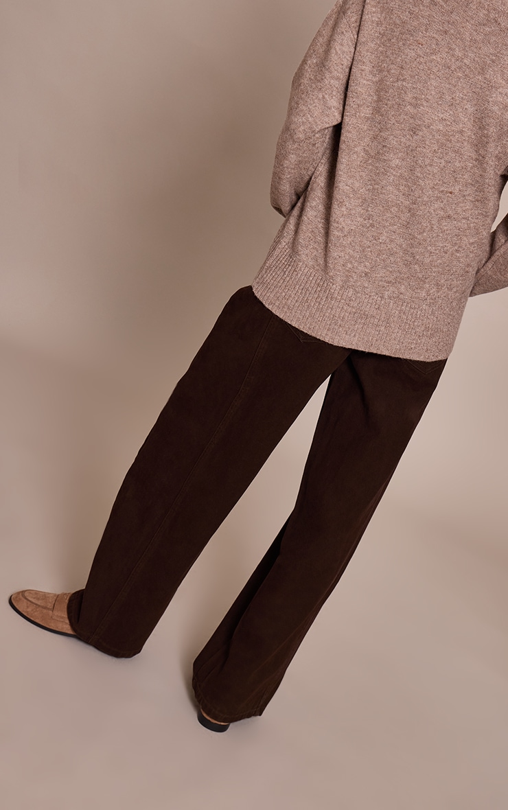 Chocolate Seam Detail Low Rise Barrel Jeans image 3