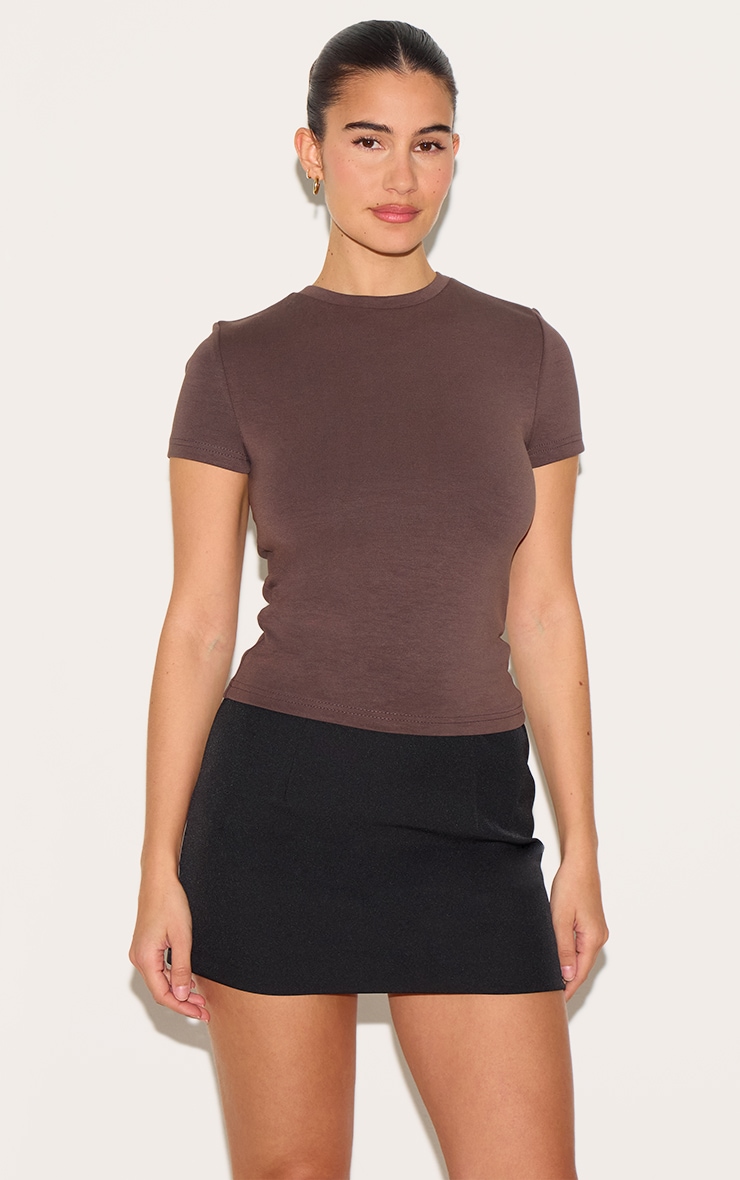 Chocolate Premium Soft Touch Fitted T Shirt image 1