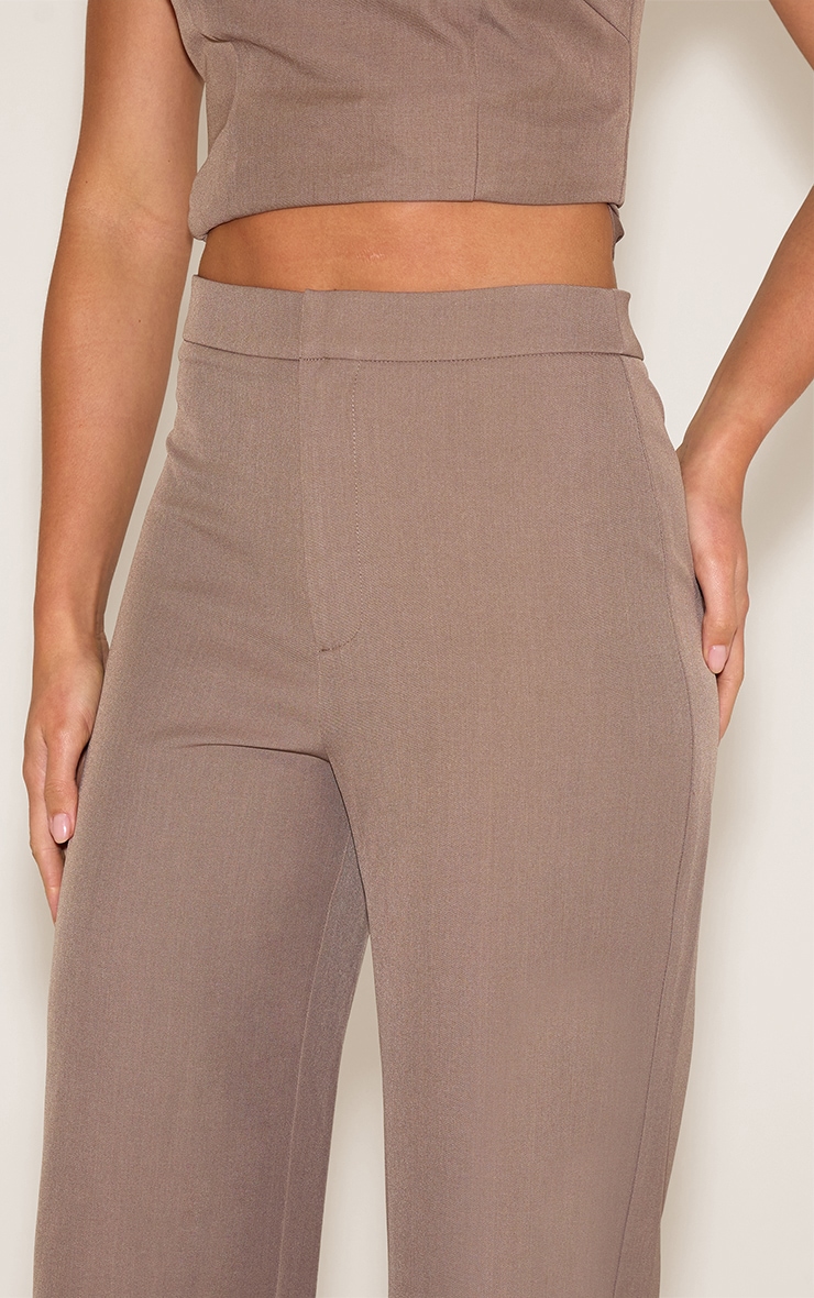 Tall Mushroom Mid Rise Tailored Wide Leg Pants image 4