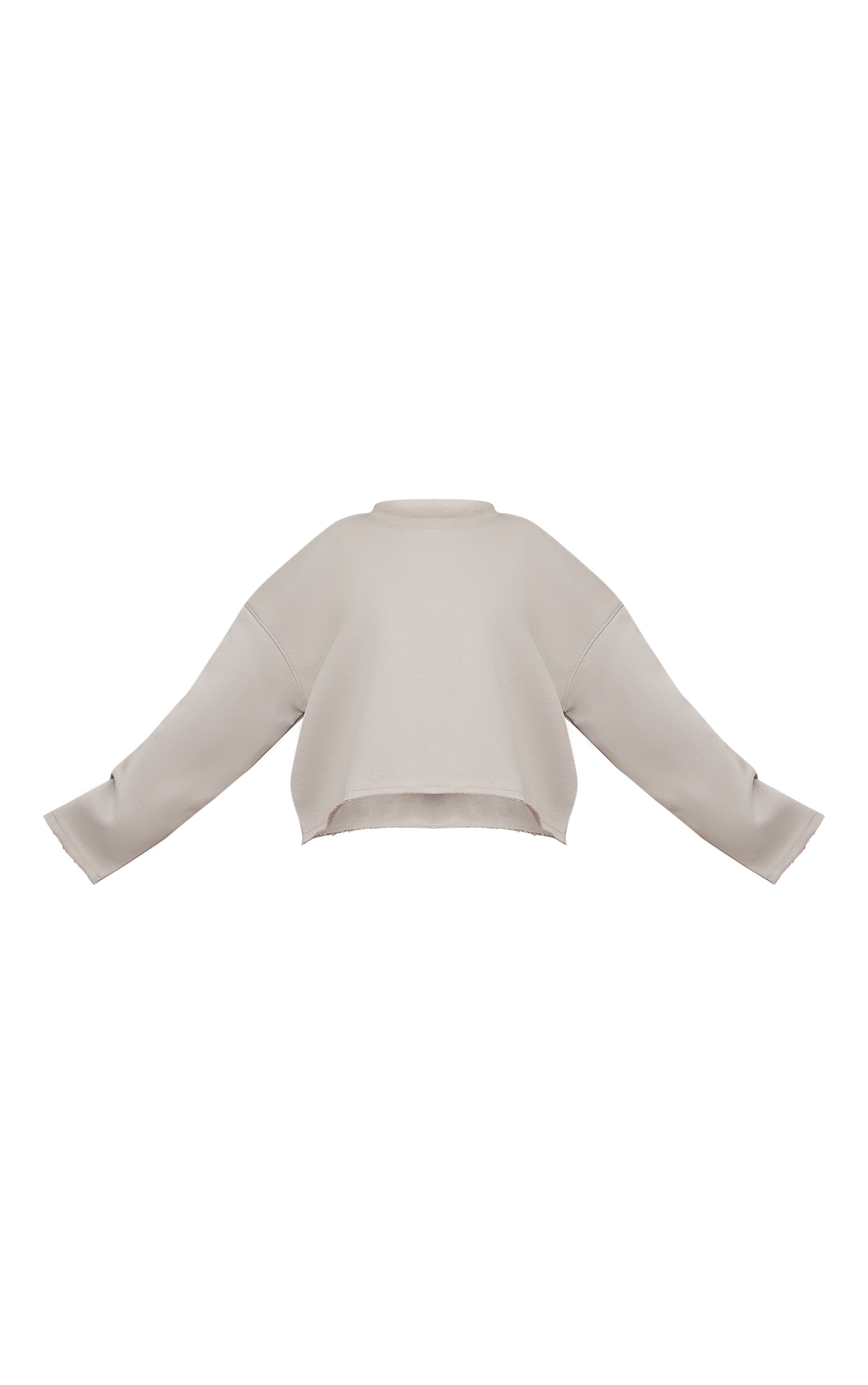 Maternity Grey Cropped Fleeceback Sweatshirt image 5