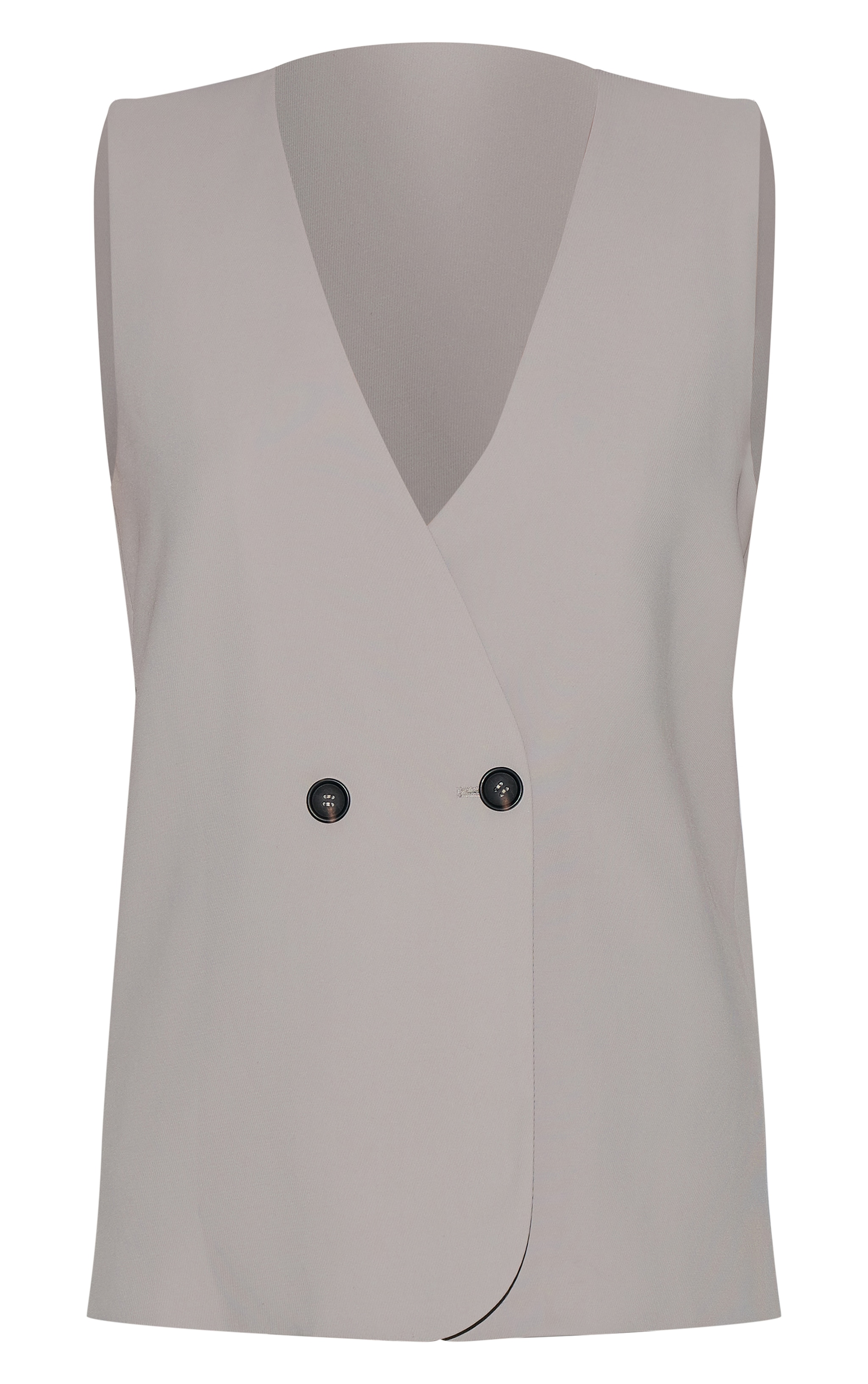 Tall Gilet sans manches oversize gris cendré à épaules carrées image 5