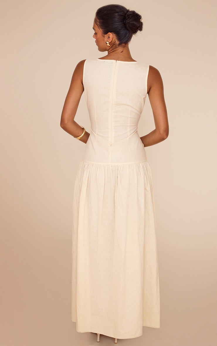 Butter Yellow Drop Waist Maxi Dress image 2
