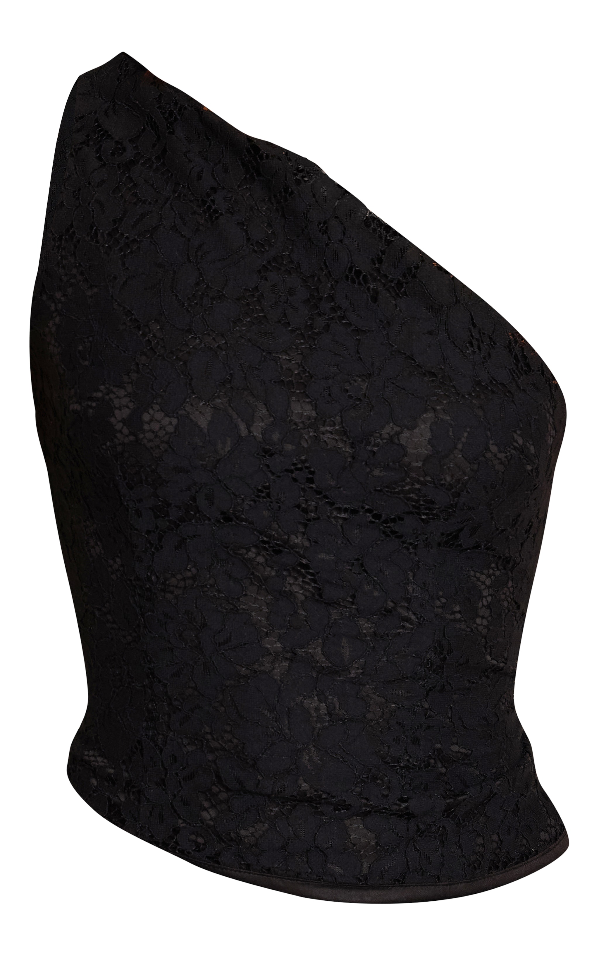 Black Lace Asymmetrical Top  image 5