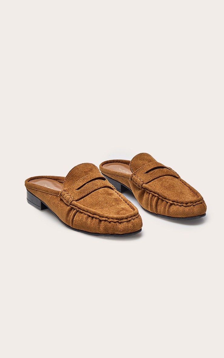 Tan Suede Loafer Mule image 3