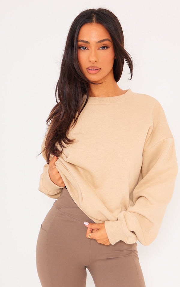 Petite Sand Ultimate Oversized Sweatshirt image 1