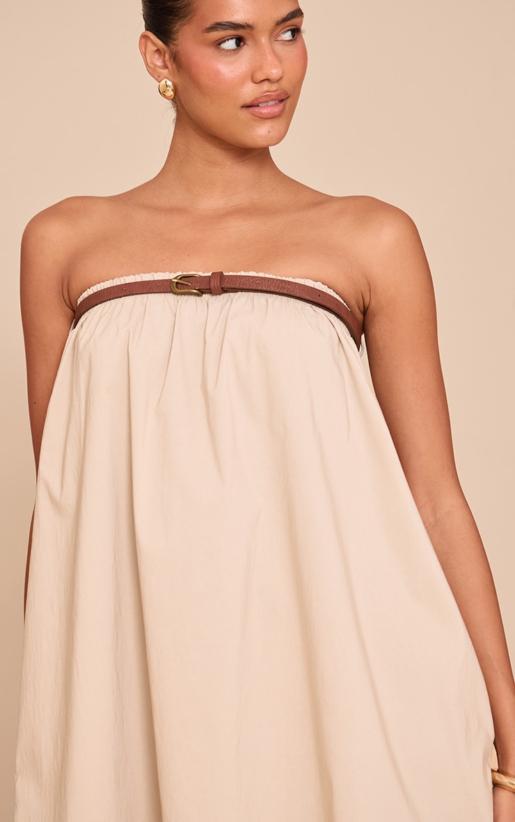 Stone Belted Bandeau Puffball Dress image 4