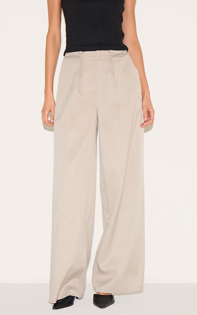 Grey Adjustable Waistband Detail Tailored Pants