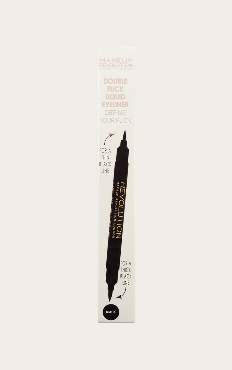 Revolution Thick & Thin Dual Liquid Eyeliner Black image 3