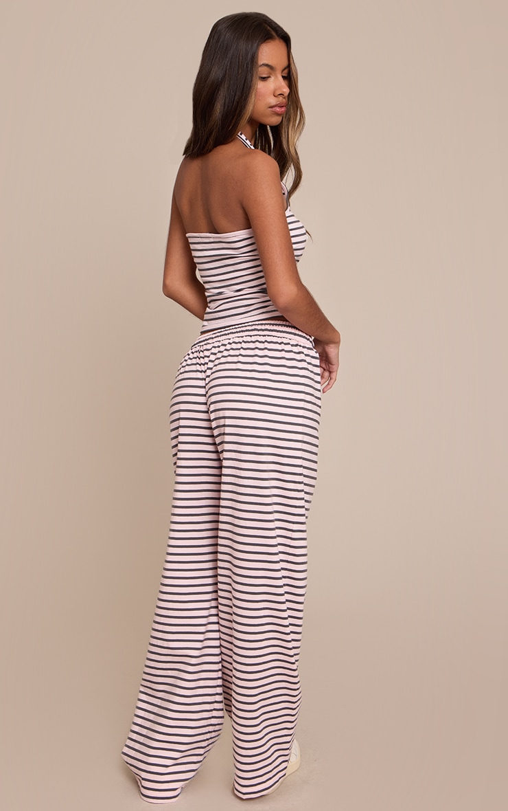 Petite Pink Striped Trousers image 3