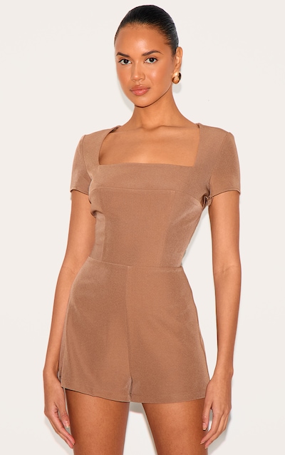 Clay Tailored Woven Square Neck Playsuit