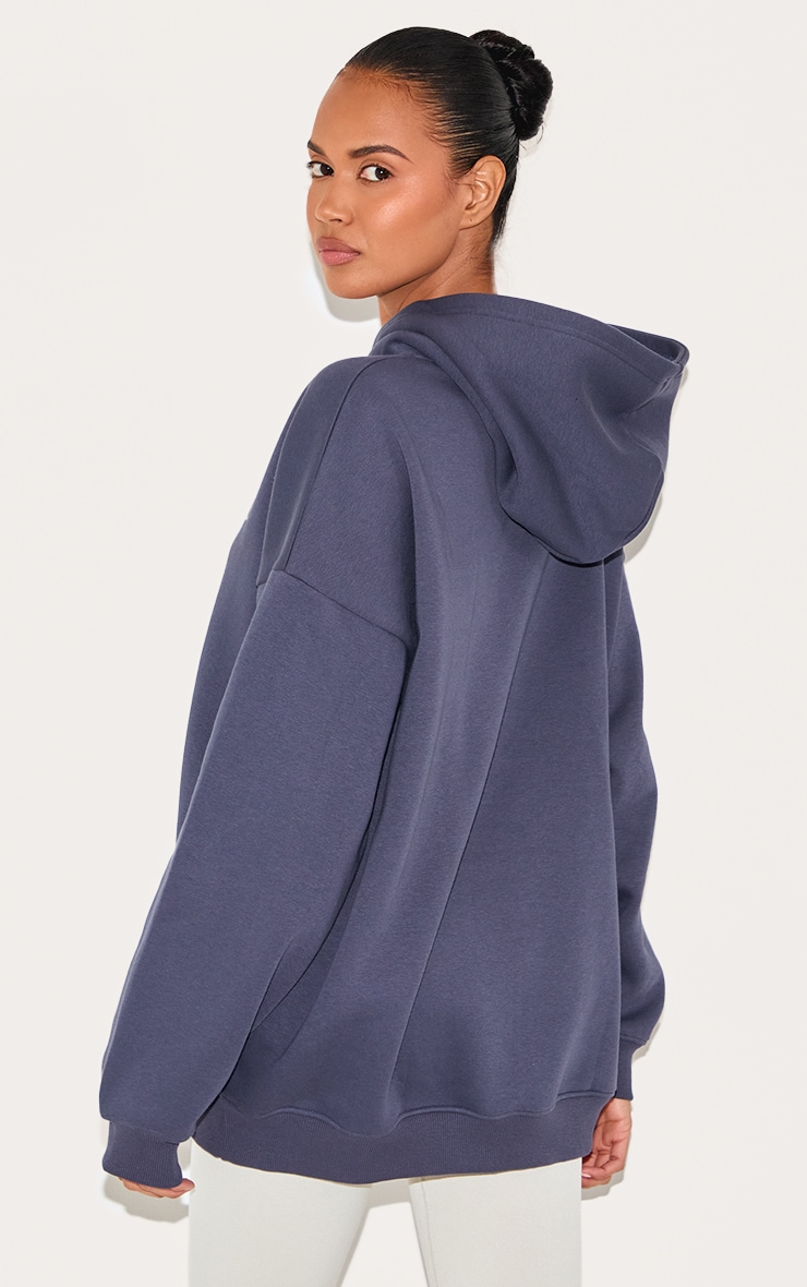 PRETTYLITTLETHING Midnight Blue Oversized Hoodie image 2