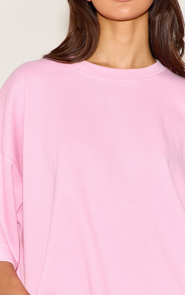 Candy Pink Jersey Oversized T-shirt image 4