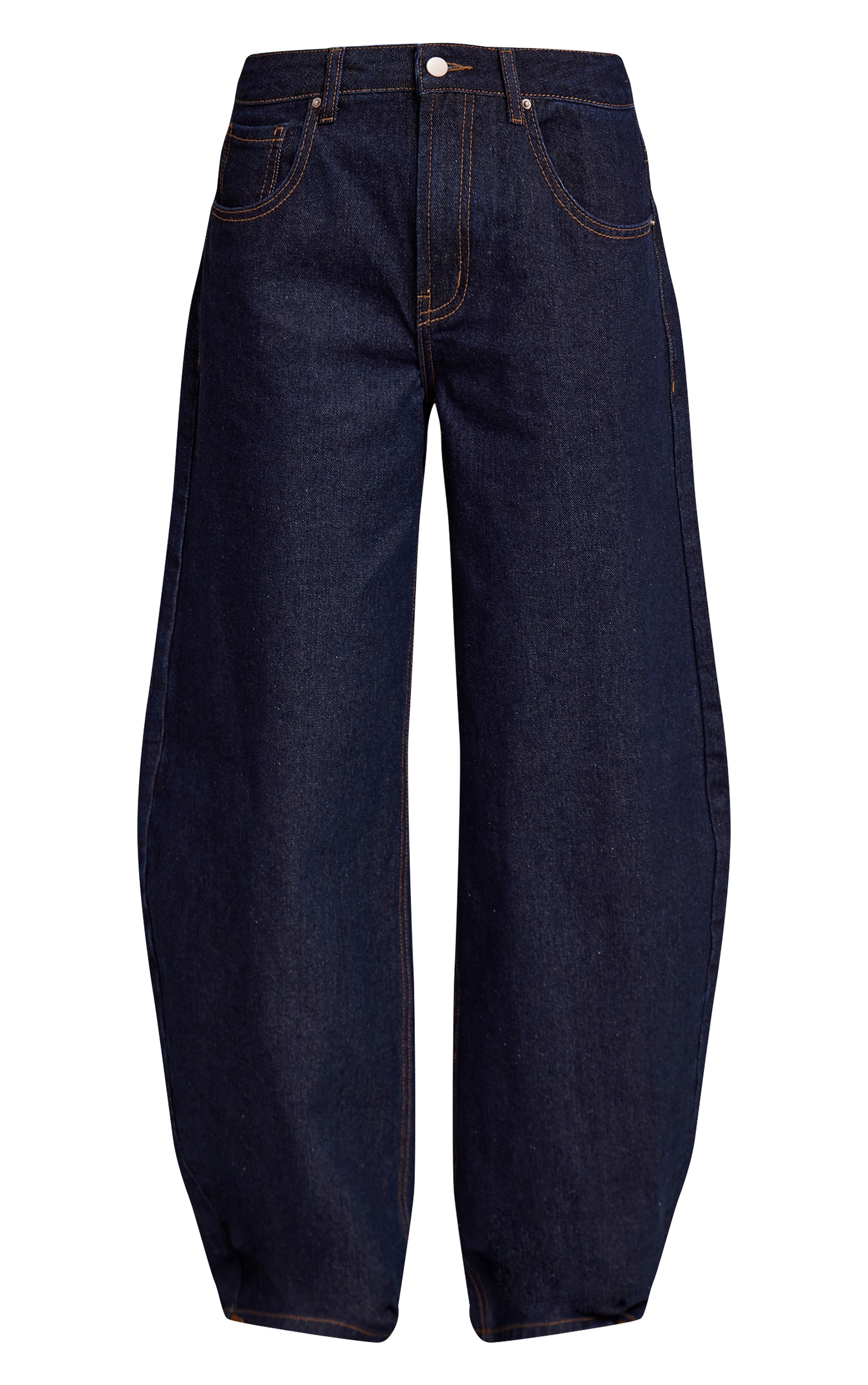 Indigo Low Rise Barrel Jeans image 5