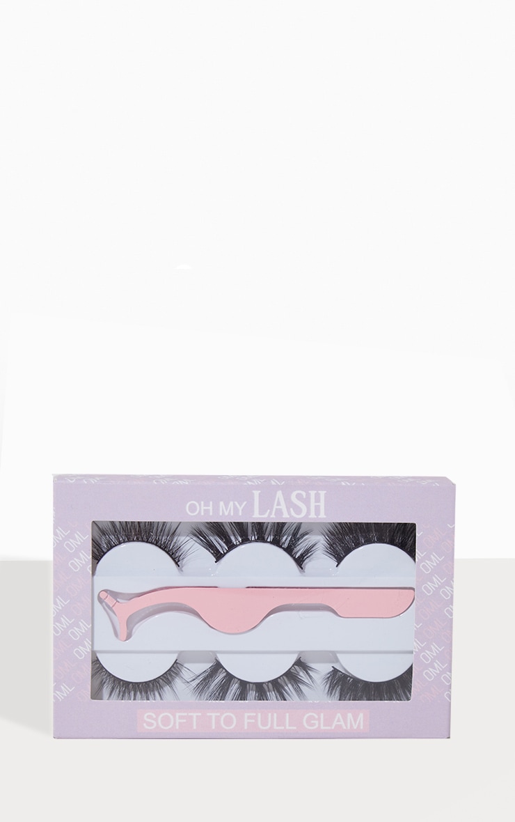 Oh My Lash Kit cadeau 3 paires de faux cils et applicateur rose image 3