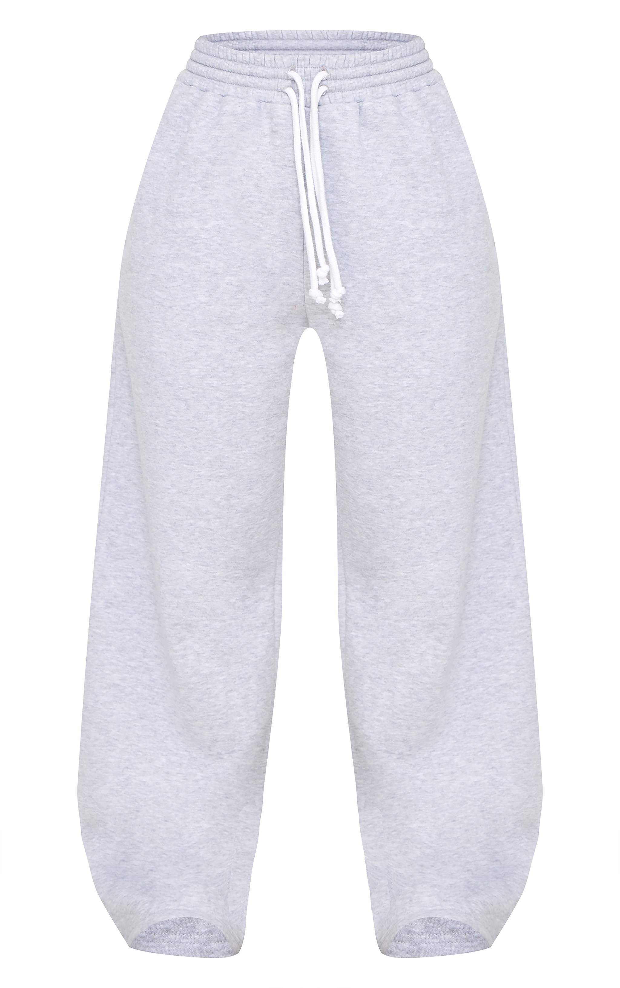 Petite Grey Drawstring Waist Wide Leg Sweatpants image 5