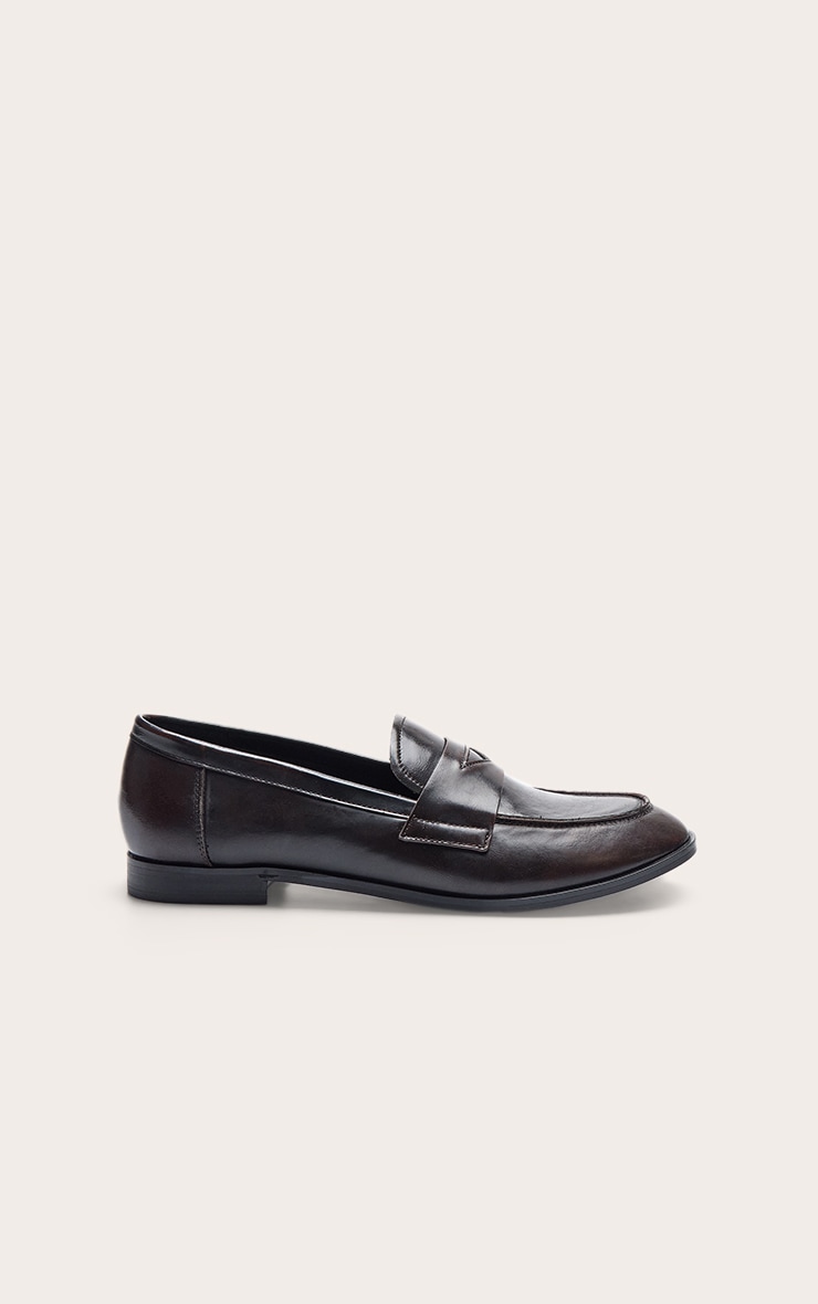 Mocassins en PU bordeaux effet brûlé image 2