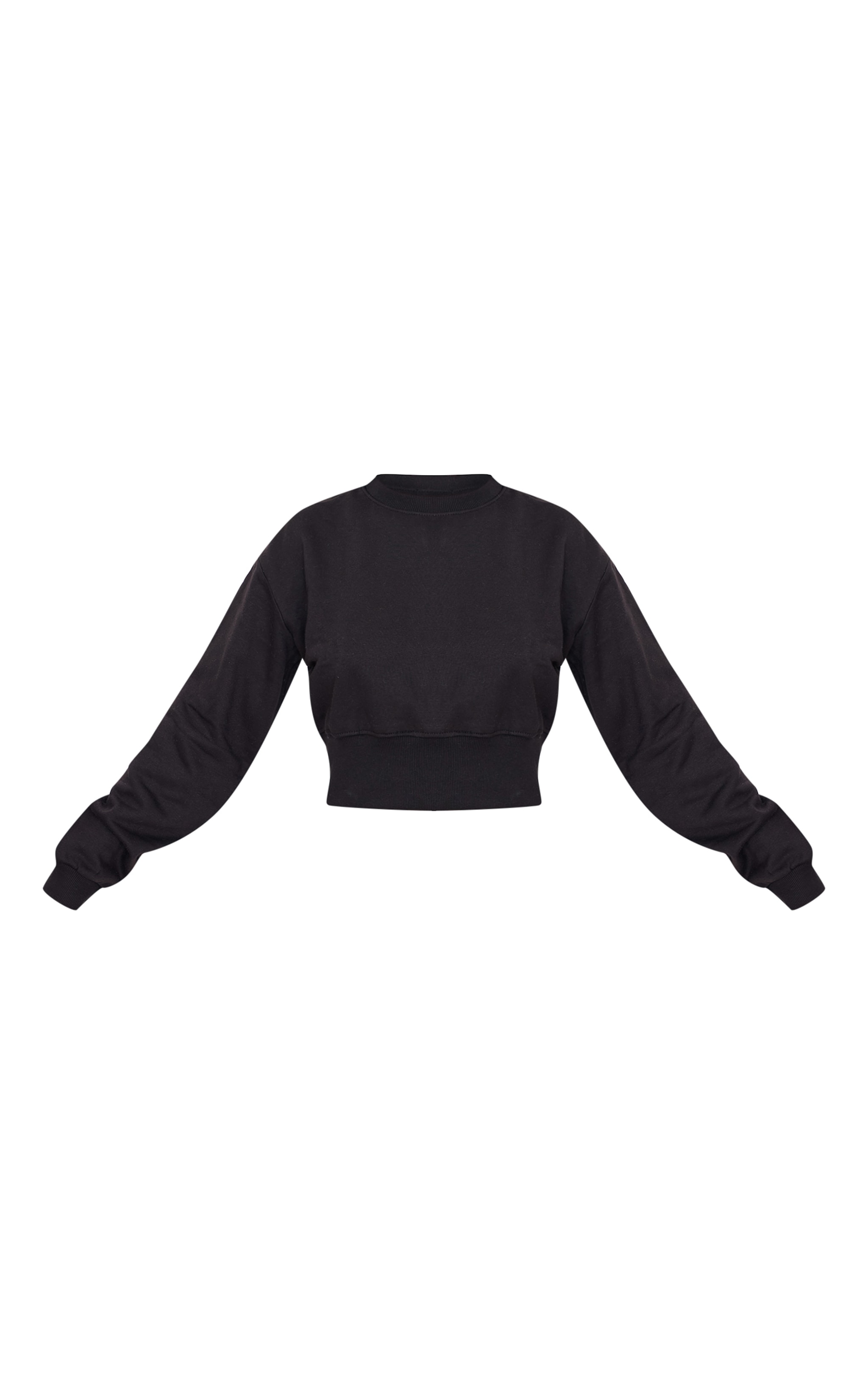 Tall Black Cropped Oversized Sweatshirt image 5