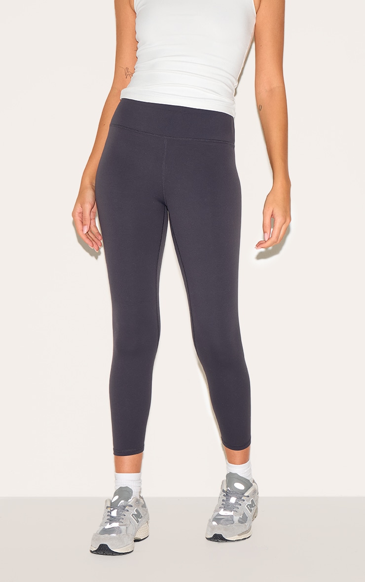 Charcoal Sculpt Cropped Gym Leggings image 2