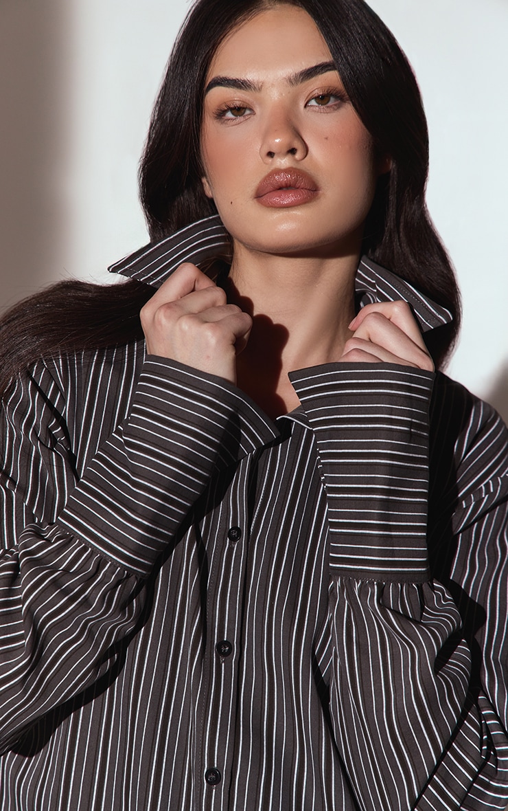 Black Stripe Button Up Shirt image 4