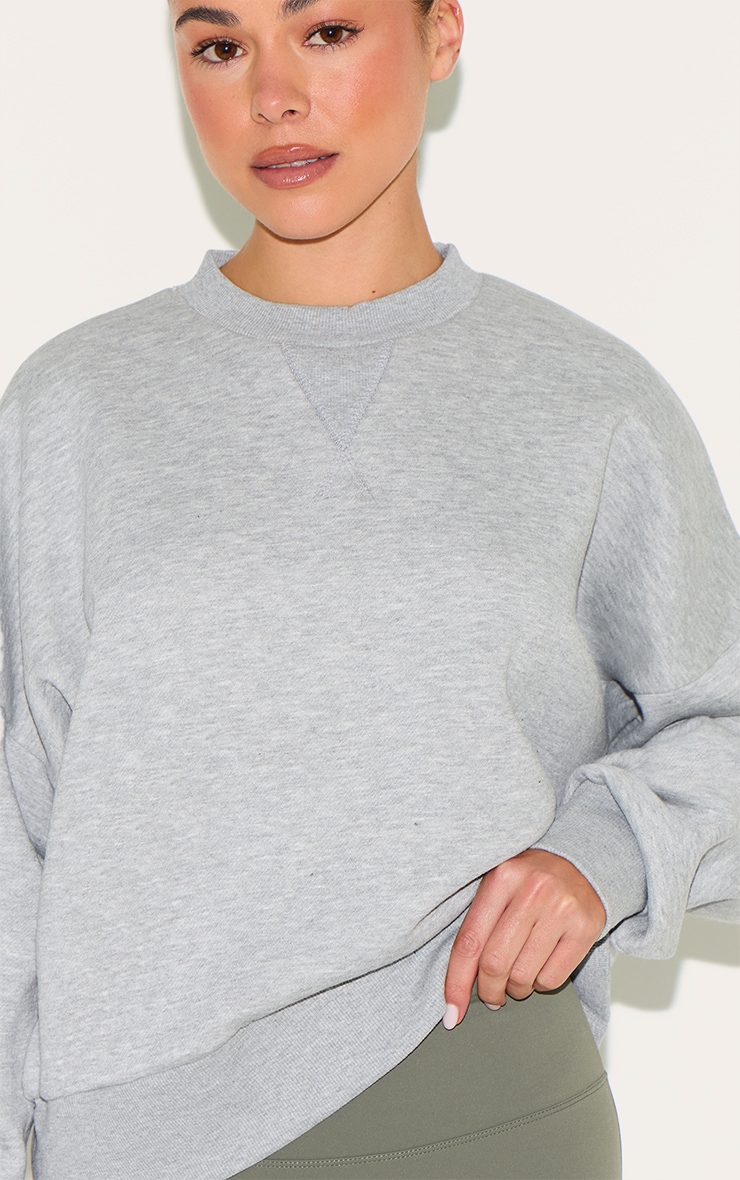 Ash Grey Boxy Basic Sweatshirt image 4