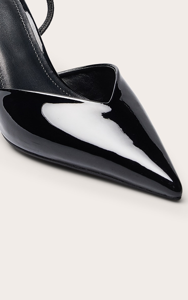 Black Patent Pointed Toe Sling Back image 5
