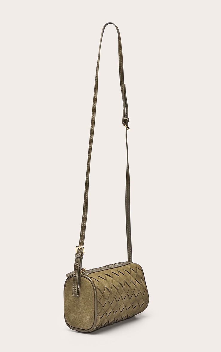 Olive Faux Suede Cross Body Bag image 3