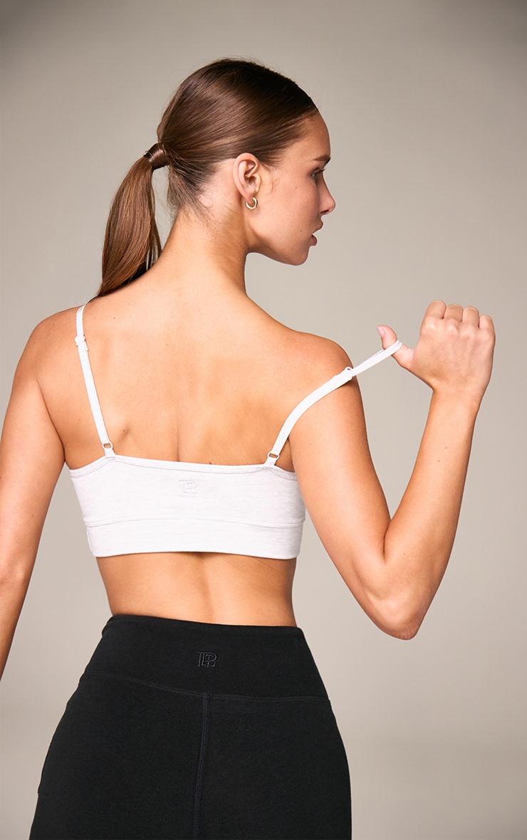 Grey Melange Soft Cotton Bralet image 2
