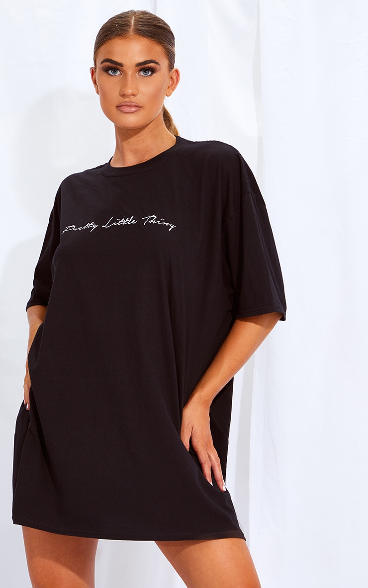 pretty little thing black and white dress