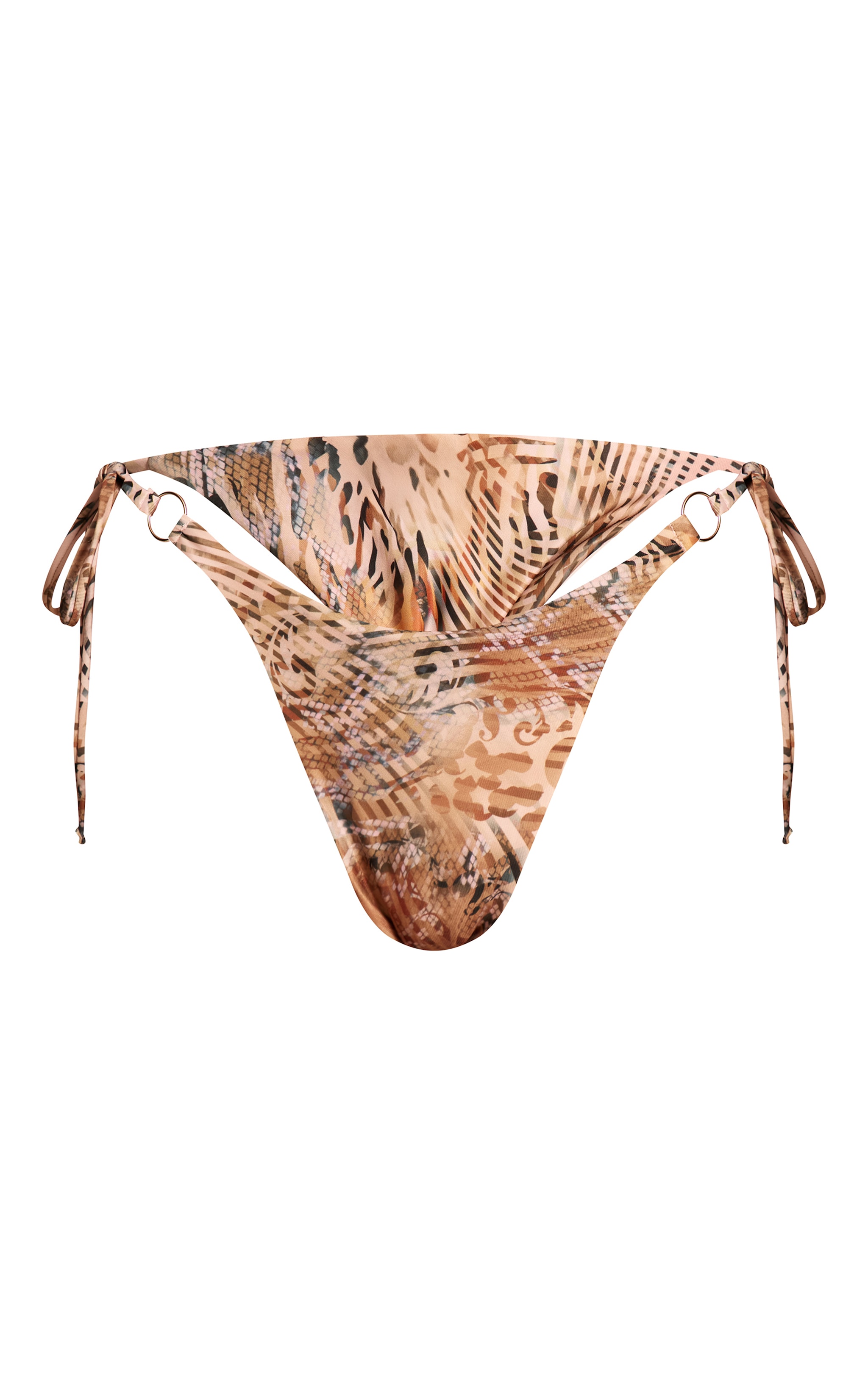 Multi Animal Print Mini O Ring Tie Side Bikini Bottoms image 5