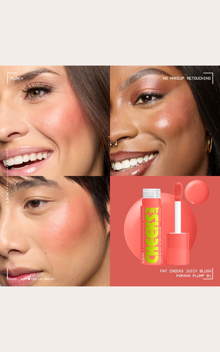 NYX PMU Fat Cheeks Juicy Blush Papaya Plump image 2