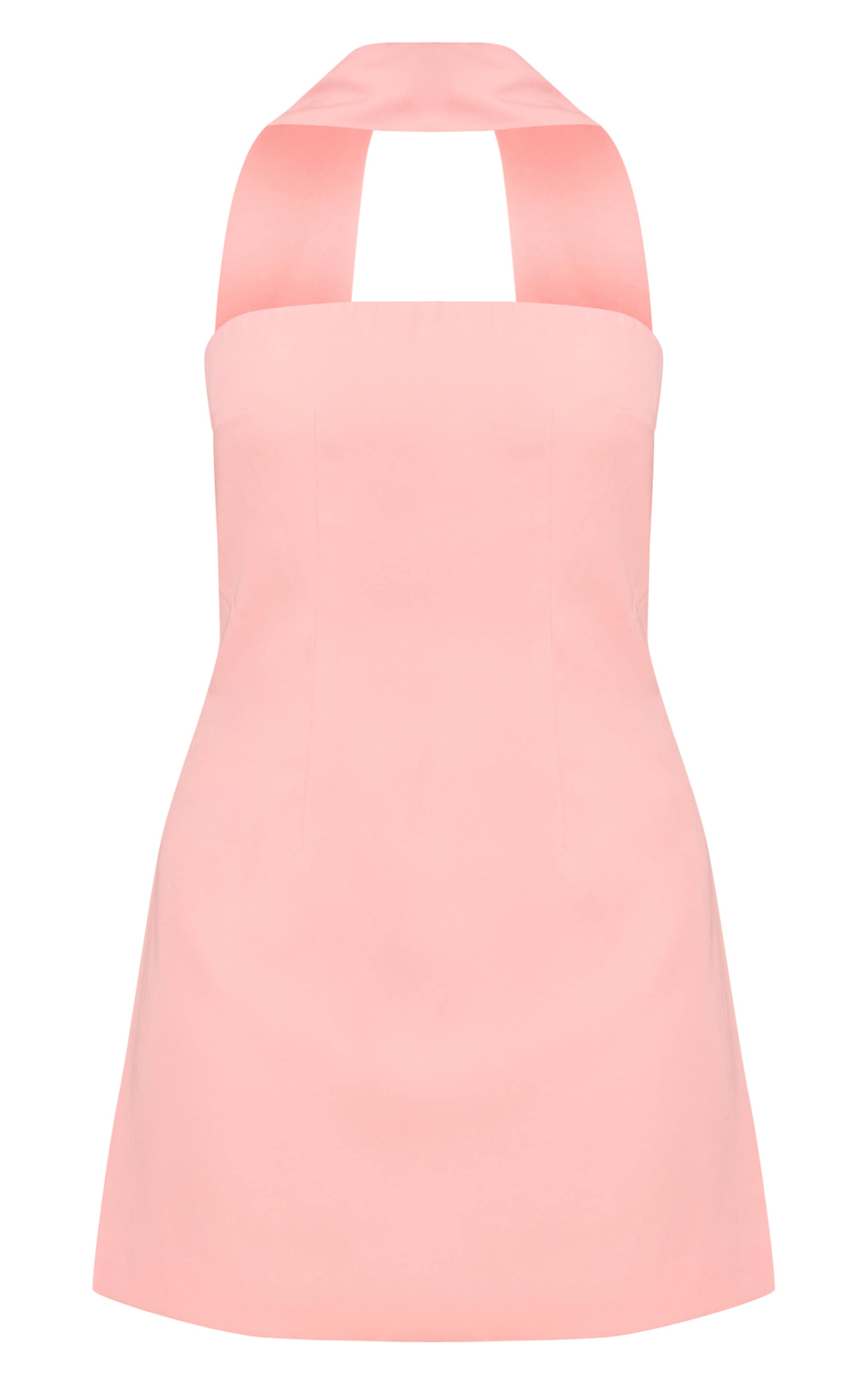 Pink Woven Scarf Detail Bandeau Shift Dress image 5