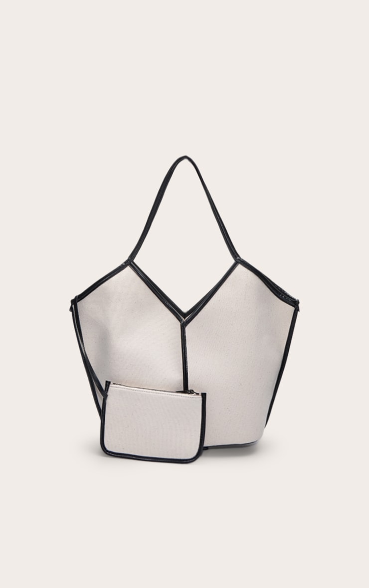 Natural Contrast Canvas Tote Bag image 2