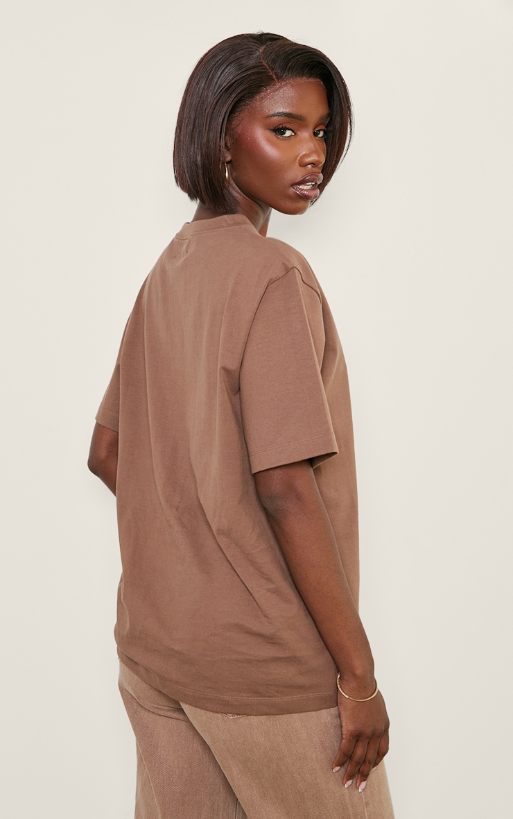 Tall Taupe Premium Cotton Oversized T-shirt image 2