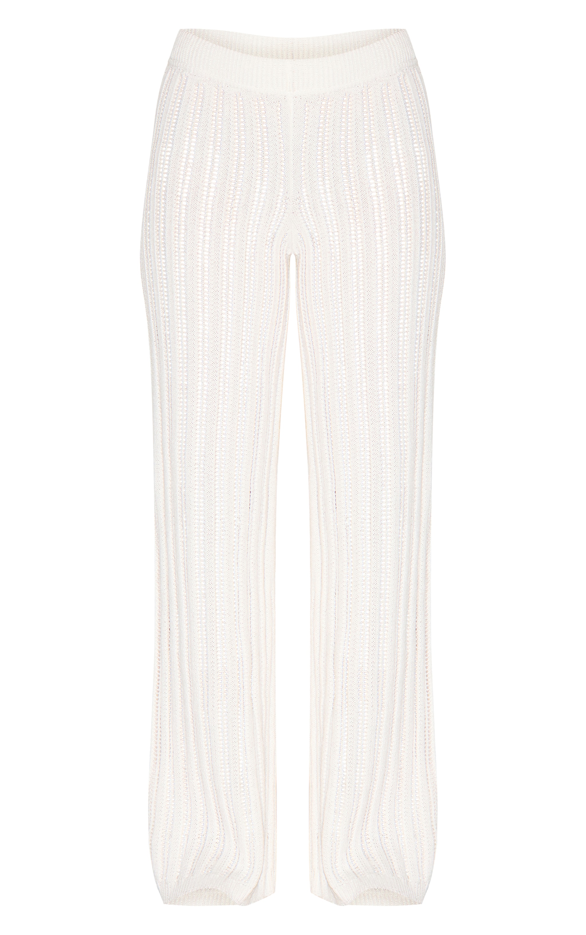  Cream Crochet Knitted Pant image 5