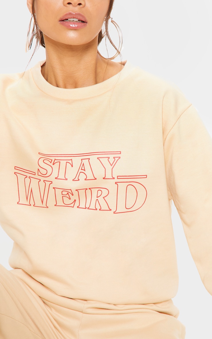 Sand Stay Weird Slogan Sweater image 5