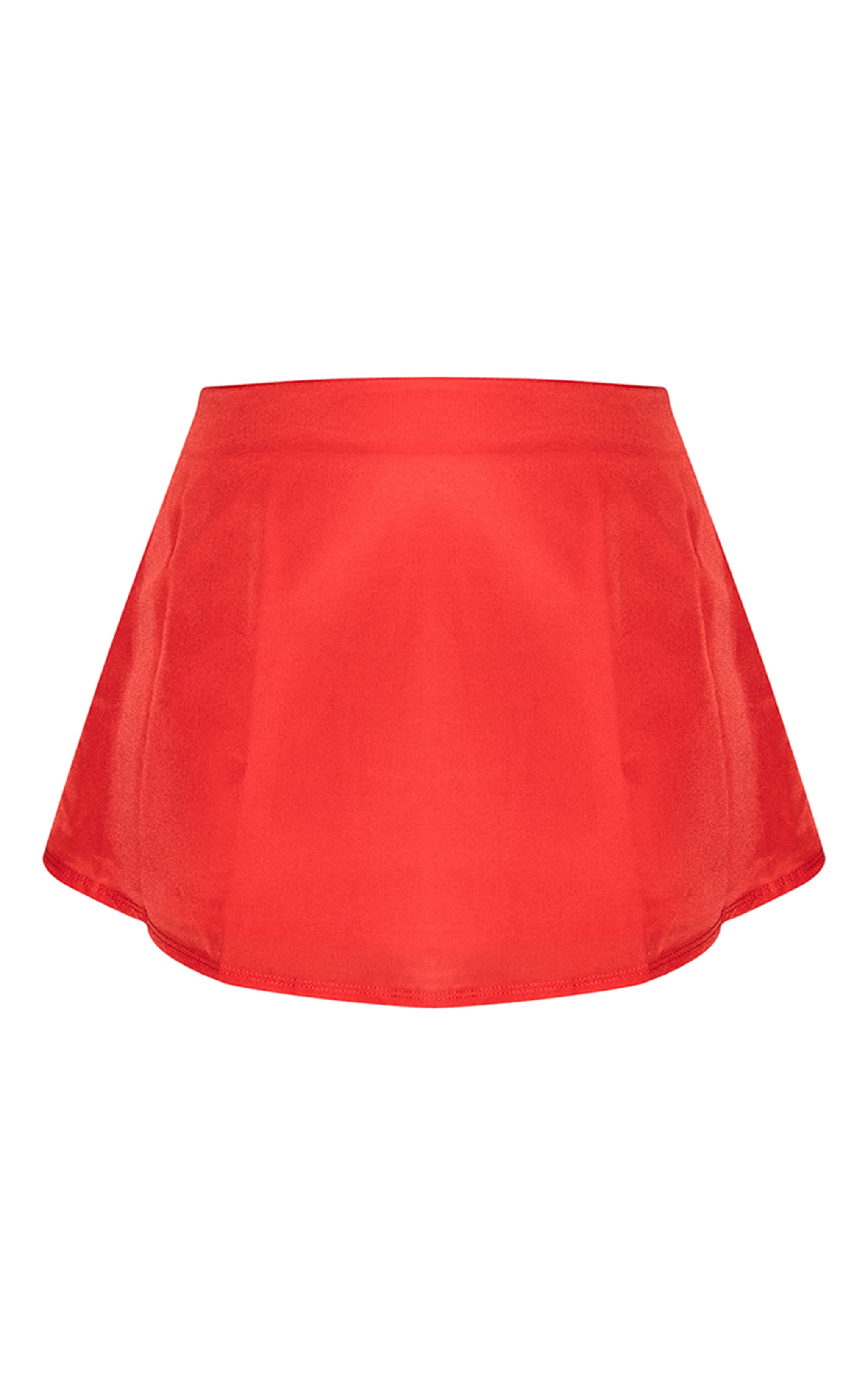 Mini-jupe fluide en mousseline de soie rouge image 6