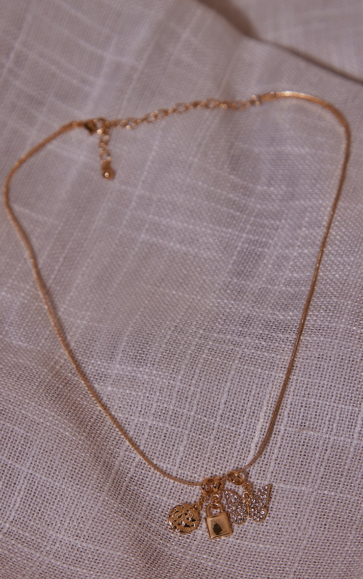 Gold Interchangable Charm Necklace image 4