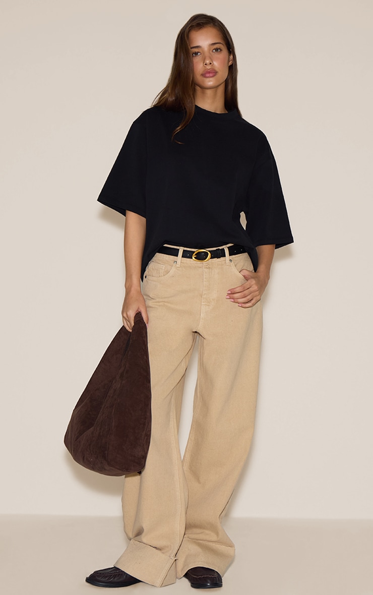 Black Oversized Boxy T Shirt image 3