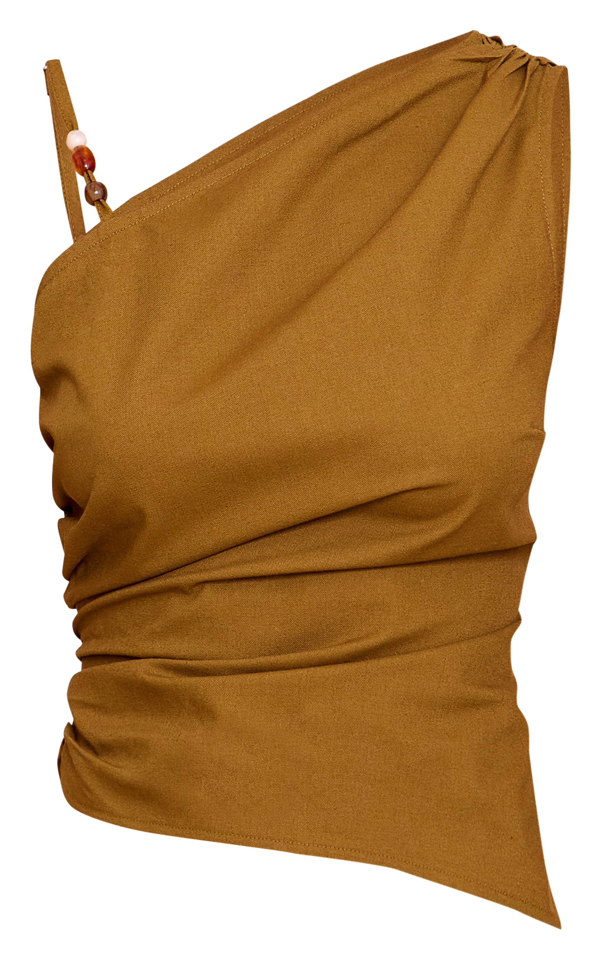 Top vert olive à empiècements asymétriques image 5