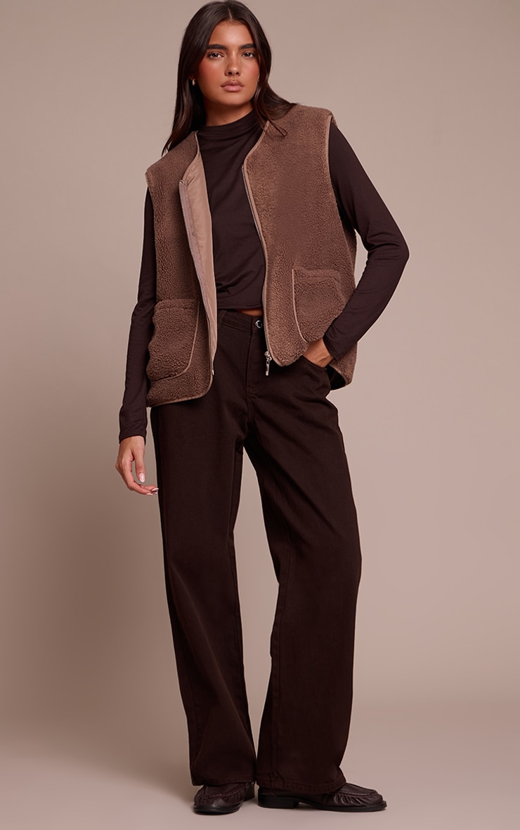 Beige Borg Vest image 3