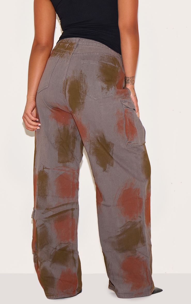 Plus Multi Cargo Wide Leg Jeans image 3