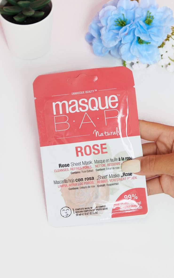 MasqueBAR Naturals Rose Sheet Mask