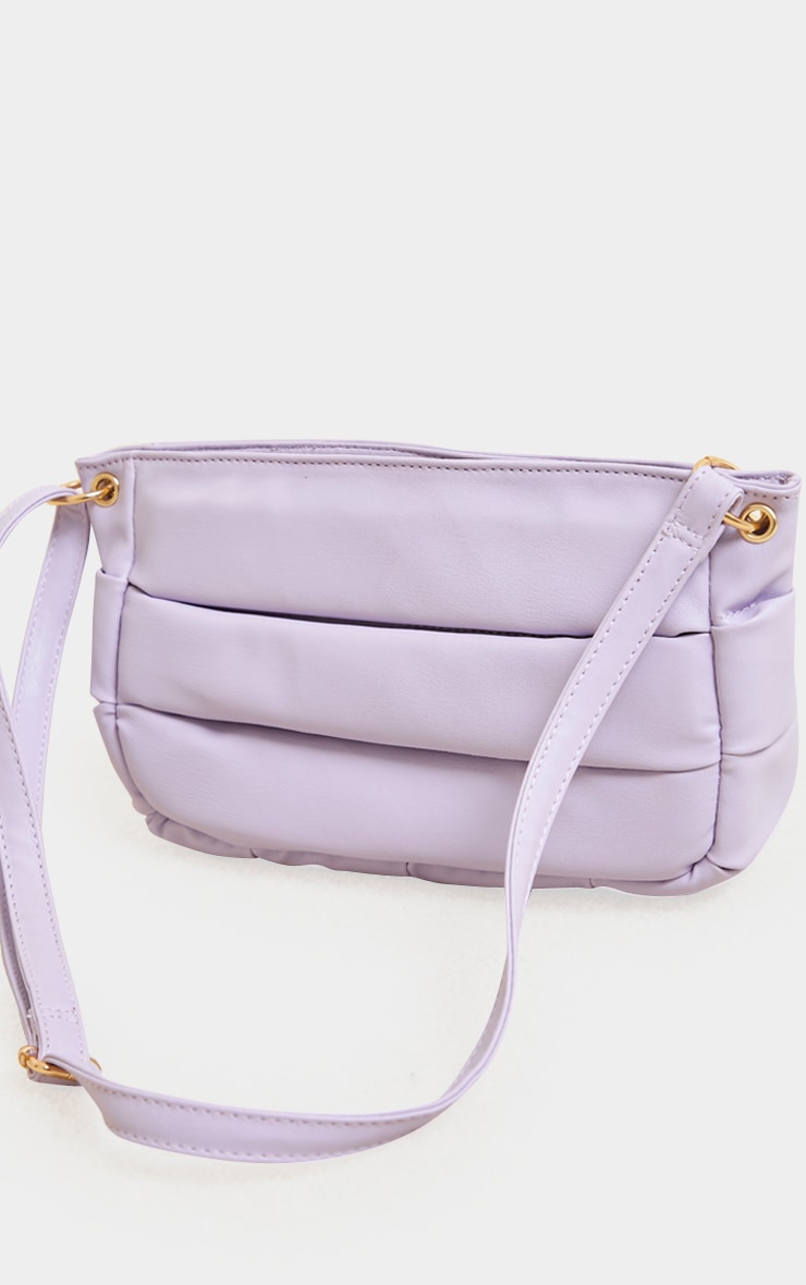 Lilac Padded Shoulder Bag Accessories PrettyLittleThing USA