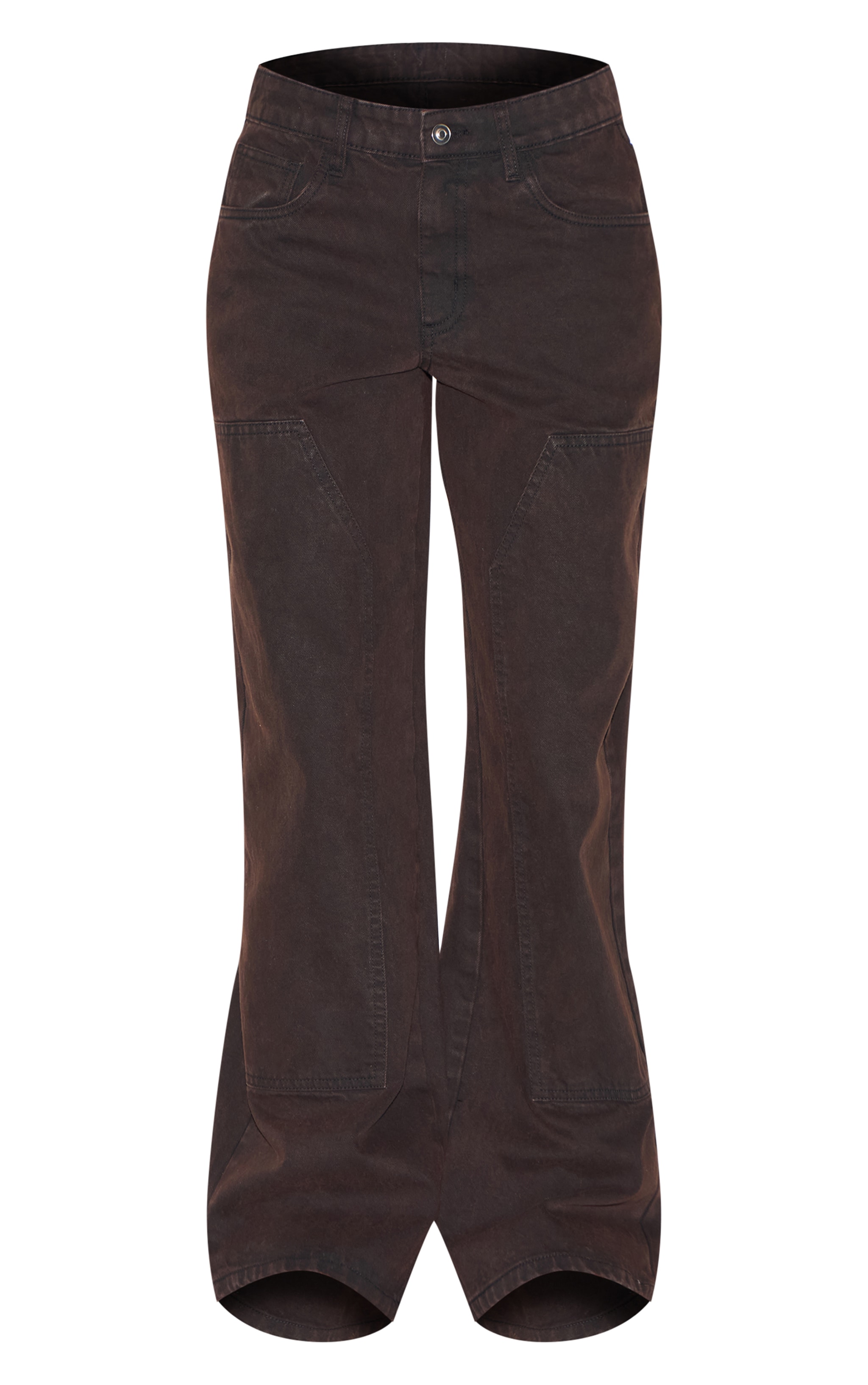 Dark Chocolate Carpenter Style Cargo Pocket Jeans image 5