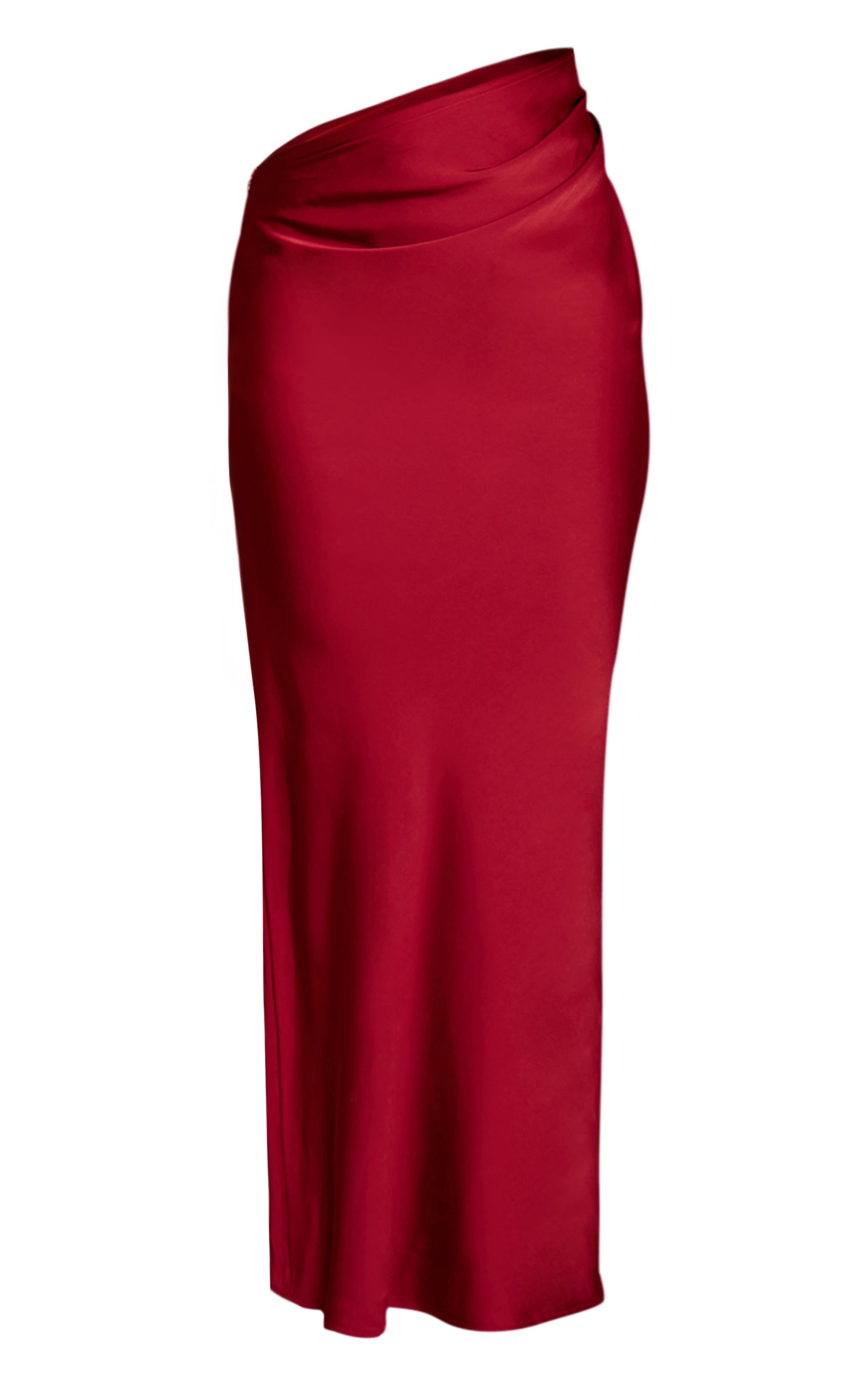 Wine Mesh Long Sleeve Draped Maxi Dress image 5