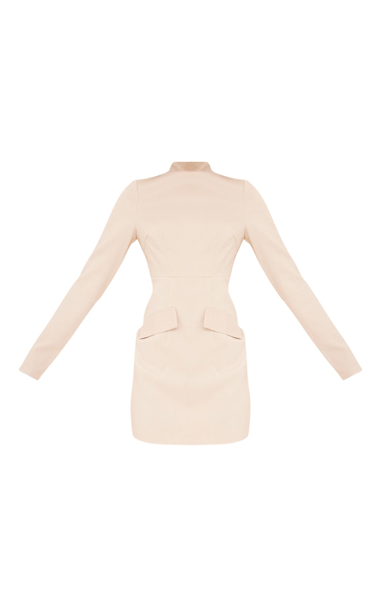 Stone Pocket Detail High Neck Mini Dress image 5