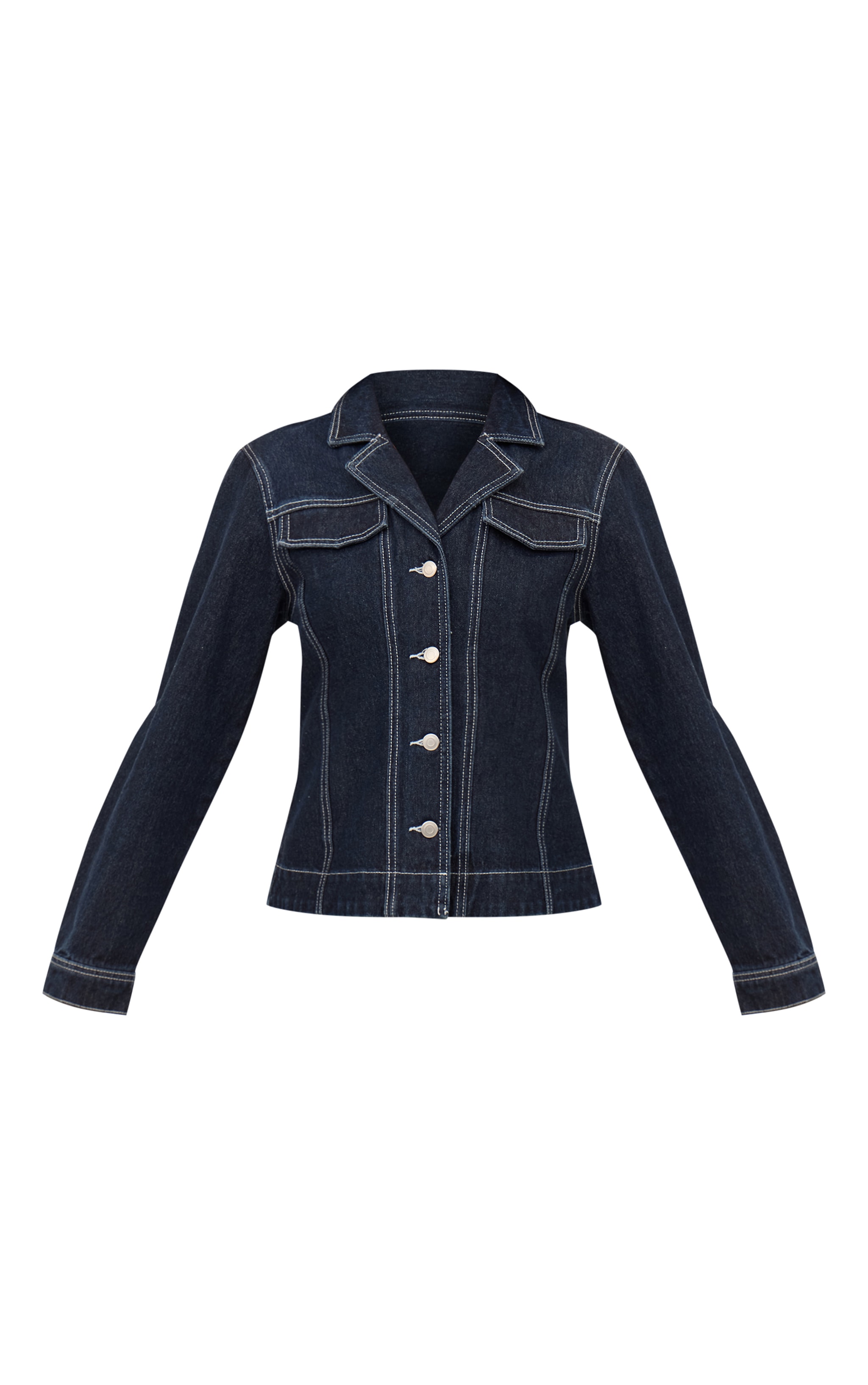 Raw Indigo Cinched Waist Denim Blazer image 5