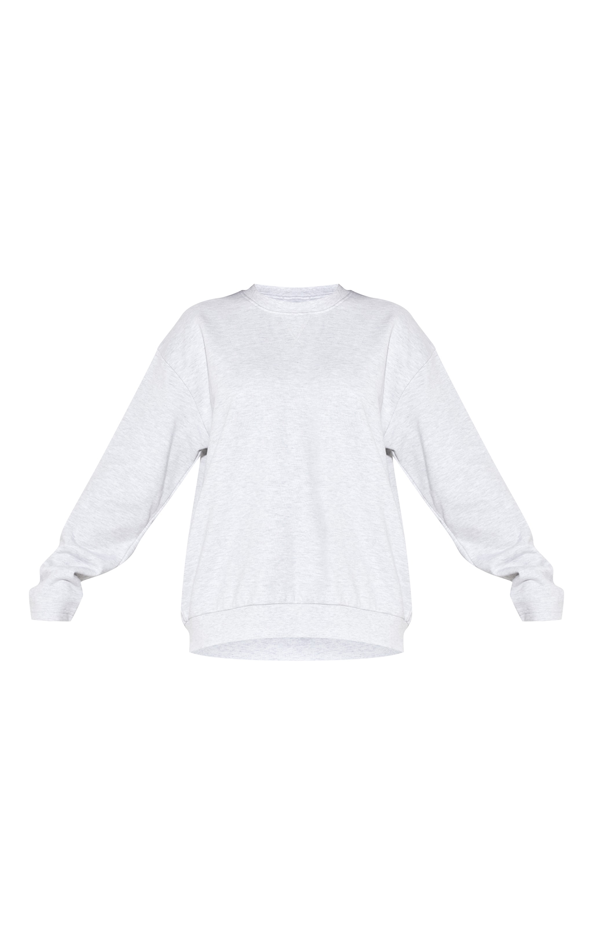  Ash Grey Premium Oversized Crew Neck Sweatshirt image 5